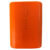 Orange portable battery pack with four light indicators and an on/off button. Used for heating warm clothes in cool environments.